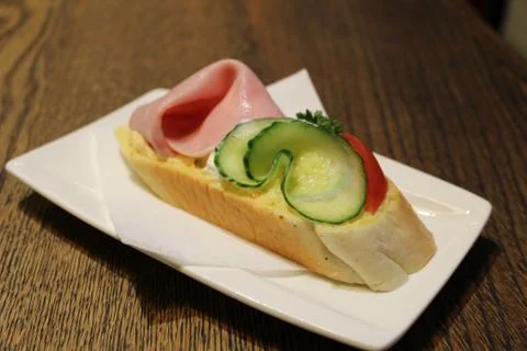 Czech open sandwich Stock Photos