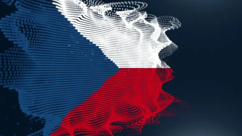 Czech Particle Flag Stock Footage 172249621