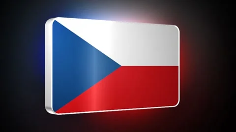 Czech Republic 3d flag Stock Footage 7748781