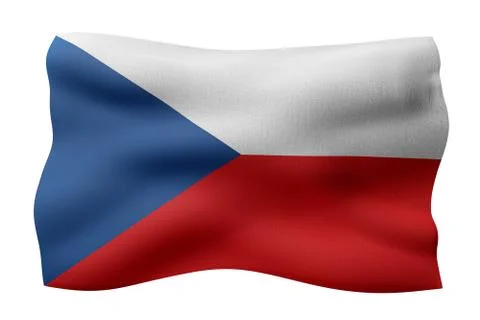 Czech Republic 3d flag Stock Illustration