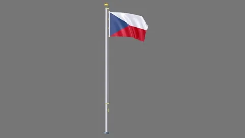 Czech Republic Animated flag Video stock 329105779