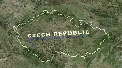 Czech Republic (Czechia) Map Animation Stock Footage 273307364