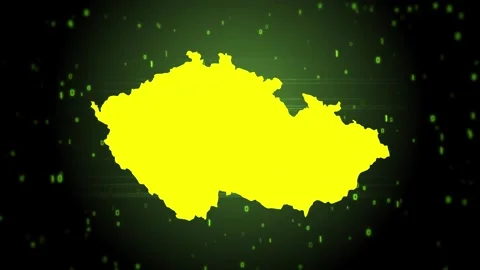 Czech Republic Digital Map Intro 库存影片 247968635