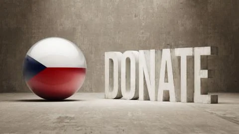 Czech Republic. Donate  Concept Stock Illustration