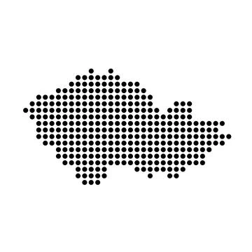 Czech Republic dotted vector map Stock Illustration