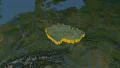 Czech Republic extruded. Blue Marble. 4k or 4k+ Resolution