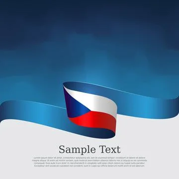 Czech republic flag background. State banner of czech republic, flyer. Vector Stock Illustration