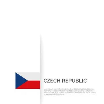Czech republic flag background. State patriotic czechia banner, cover. Czech Stock Illustration