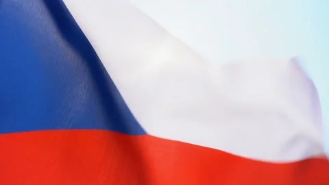 Czech Republic Flag Flapping Stock Footage 118963715