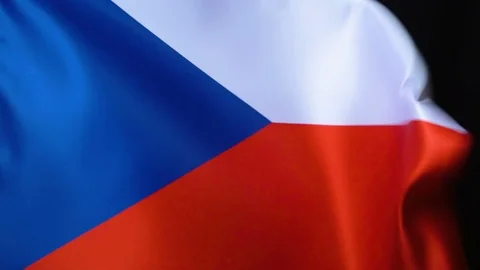 Czech Republic Flag Flapping Stock Footage 118965743