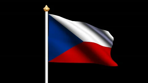 Czech Republic flag Video stock 563523