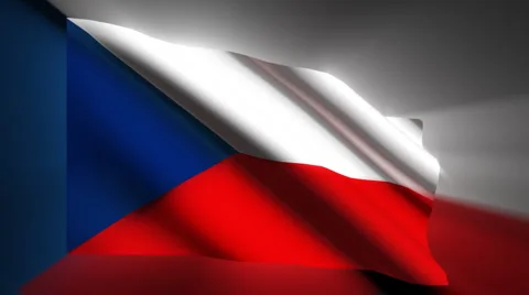 Czech Republic Flag Stock Footage 887522