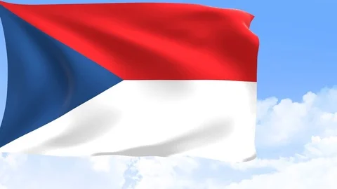 Czech republic flag Stock Footage 97881269