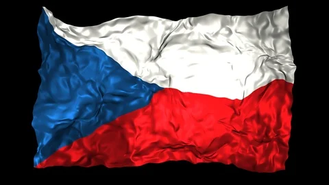 Czech Republic flag Stock Footage 110798585