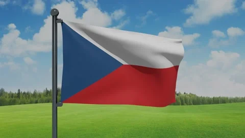 Czech Republic Flag Video stock 151862237