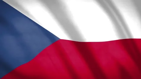Czech Republic Flag  Stock Footage 188109138