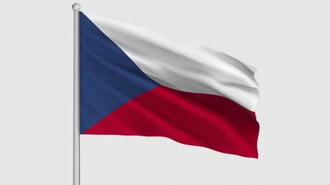 Czech Republic Flag Stock Footage 208866824