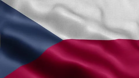 Czech Republic flag Front Stock Footage 318664181