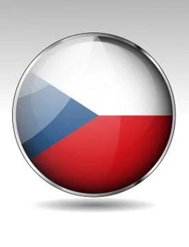 Czech republic flag icon Stock Illustration