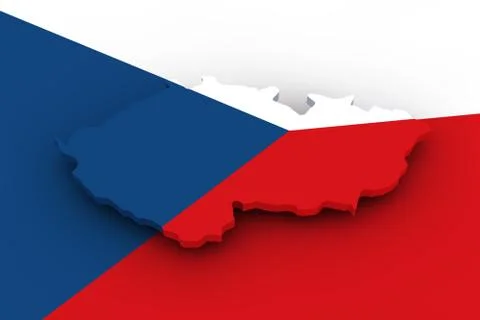 Czech republic flag Stock Illustration