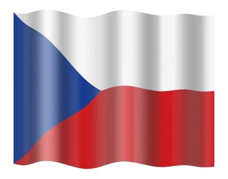 Czech Republic Flag Stock Illustration