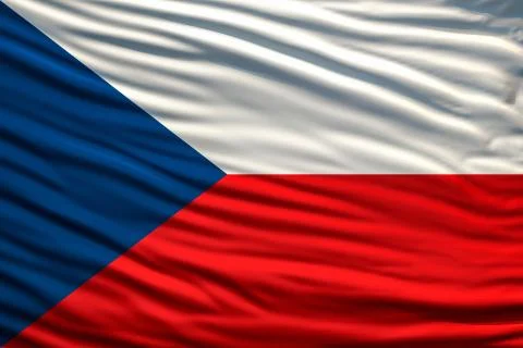 Czech republic flag Stock Illustration
