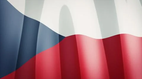 Czech Republic Flag Stock Illustration