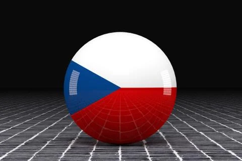Czech Republic flag Stock Illustration