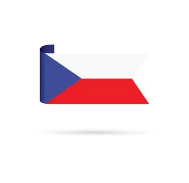 Czech republic flag Stock Illustration