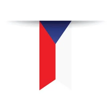 Czech republic flag 스톡 일러스트