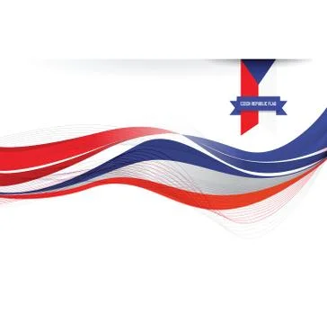 Czech republic flag Stock Illustration