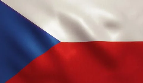 Czech Republic Flag Stock Illustration