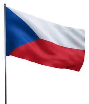 Czech Republic Flag Image Stock Illustration