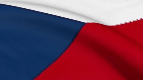 Czech Republic Flag Loop Stock Footage 241244008