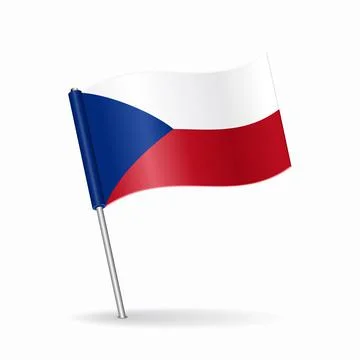 Czech Republic flag map pointer layout. Vector illustration. Stock Illustration