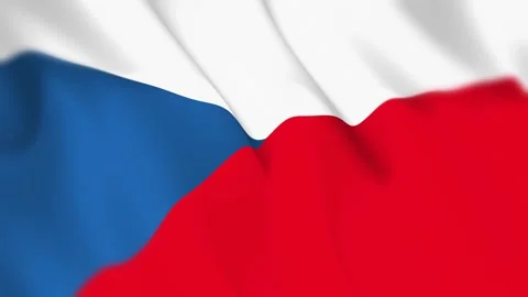 Czech Republic Flag Seamless Loop 4k 60fps Animation Stock Footage 340347173