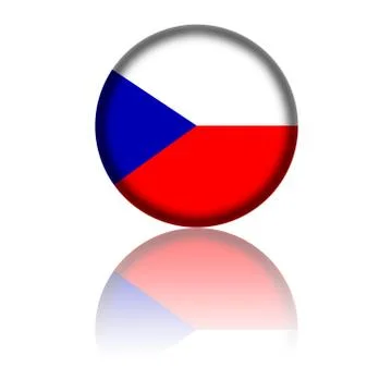 Czech Republic Flag Sphere 3D Rendering Stock Illustration