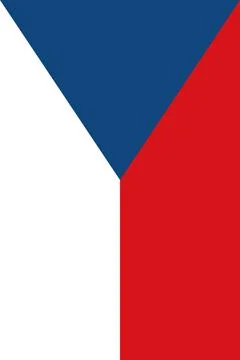 Czech Republic flag turned to vertical position Stock Illustration