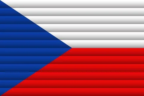 Czech Republic Flag. Vector Illustration. Stock Illustration