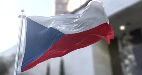 Czech-republic-flag-waving-seamless-loop-4k-60fps Stock Footage 331990143