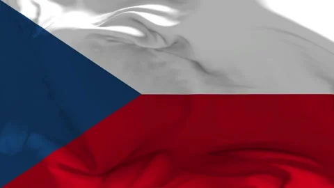 Czech Republic Flag Waving in Slow Motion Loop Animation Stock Footage 337972057