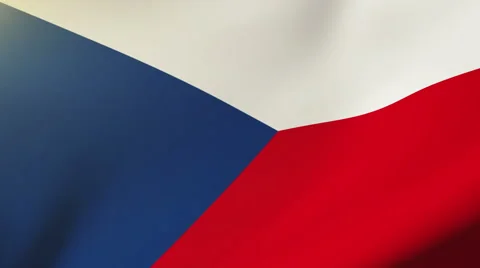 Czech Republic flag waving in the wind. Looping sun rises style.  Animation loop 스톡 동영상 47888643