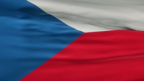 Czech republic flag waving on wind seamles loop 3d animation Stock Footage 132706807