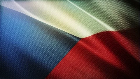 Czech republic flag is waving in the wind. Stock Footage 142223445