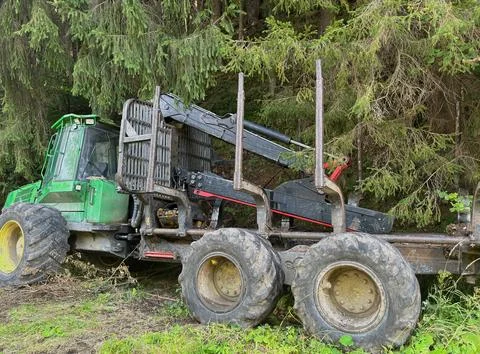 CZECH REPUBLIC – Forestry forwarder in a forest – September 5, 2026 Stock Photos