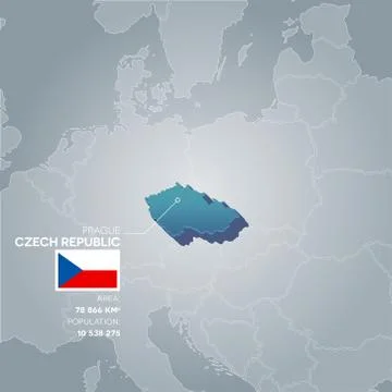 Czech Republic information map. Stock Illustration