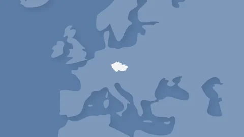 Czech Republic Location Highlight on Global Map, Europe Geography Animation Stock Footage 339273165