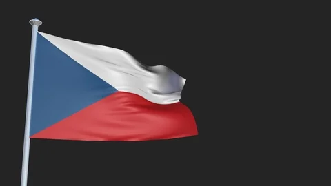Czech Republic - Loopable 3D flag animation with Alpha Channel and Transparen 스톡 동영상 91460840