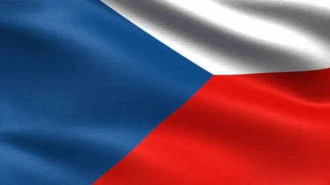 Czech Republic Looping Flag 4K Stock Footage 107875395