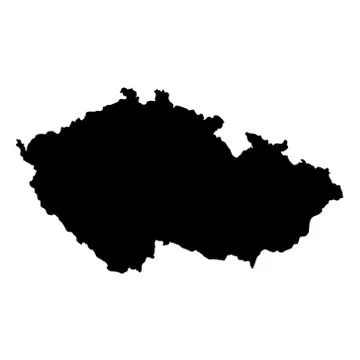 Czech Republic map - filled hand-drawn map Ilustración de archivo